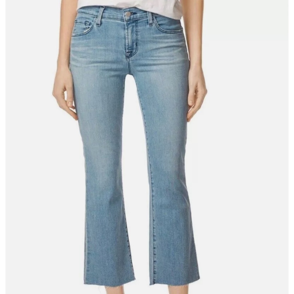 J Brand Selena Mid Rise Cropped Boot Cut Jeans - Patriot